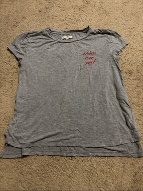 Girls Tucker + Tate Light Gray Tee with Red Script
